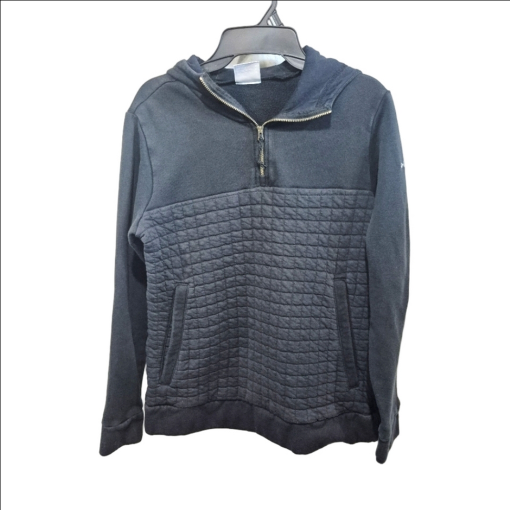 Columbia Sunday Summit Pullover 1/4 Zip Quilted Black Sweater